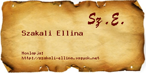 Szakali Ellina névjegykártya